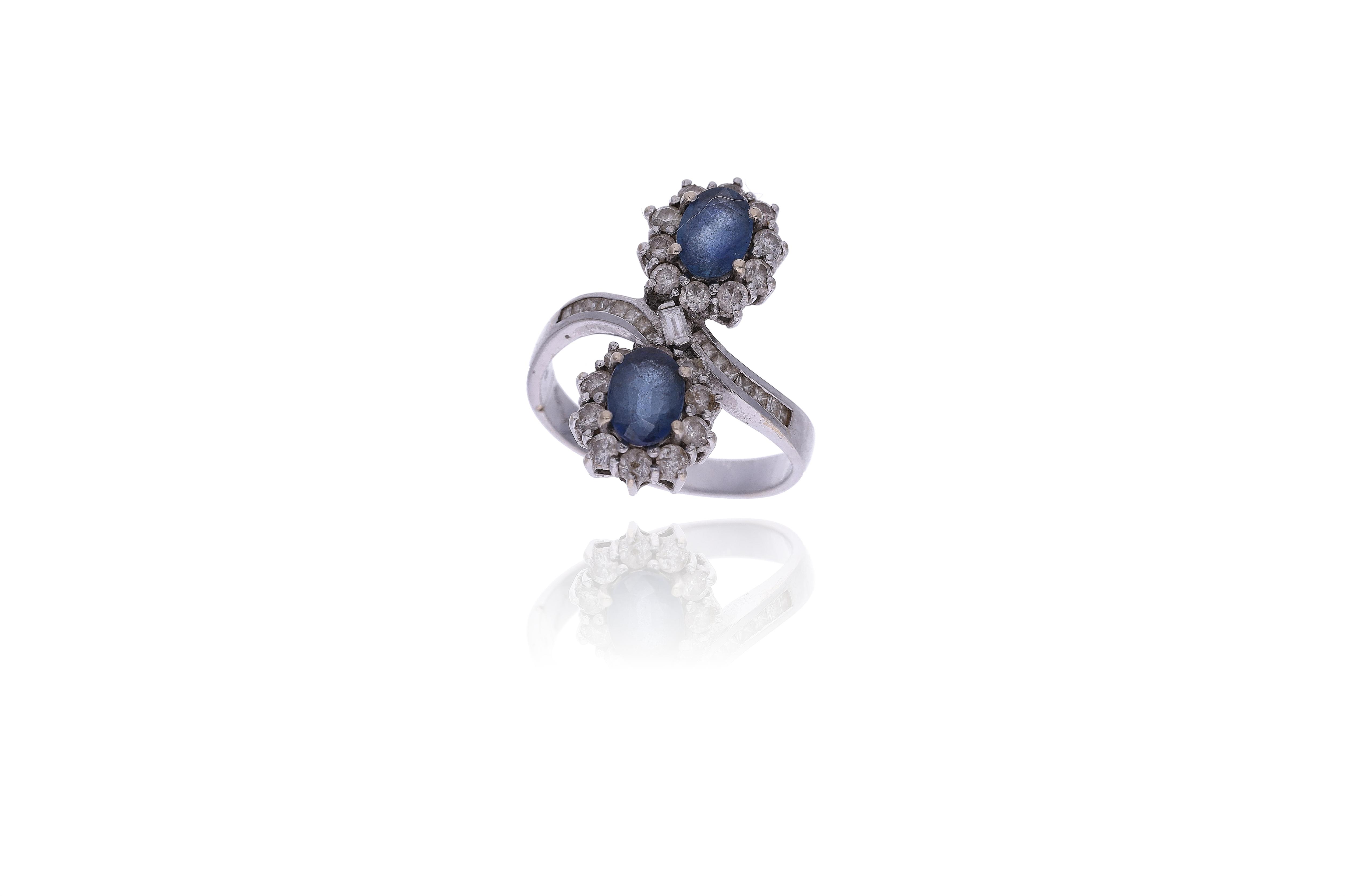 Anello con zaffiri e diamanti - Asta Preziosi
