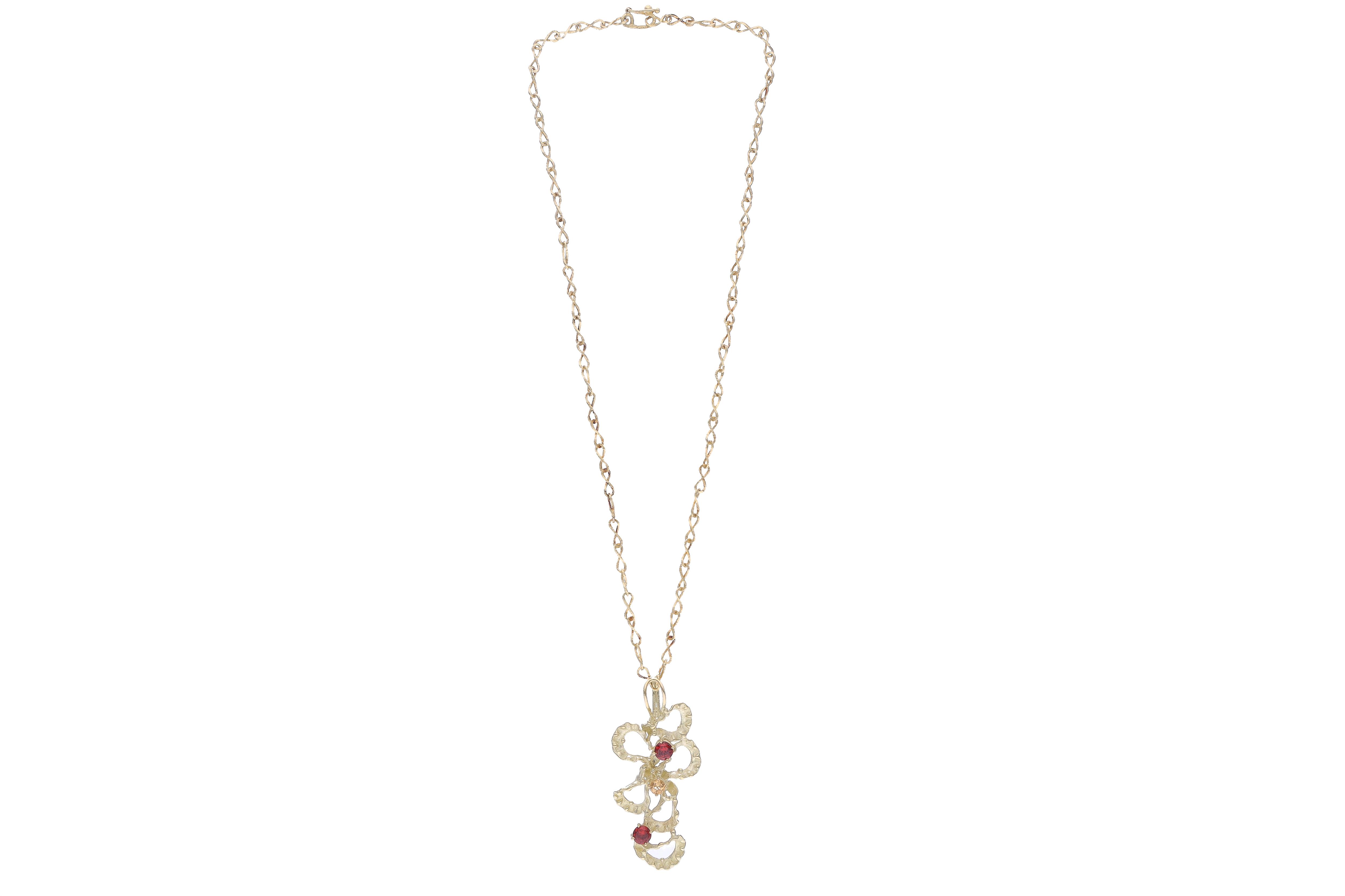 Collana con ciondolo con pietre - Asta Preziosi