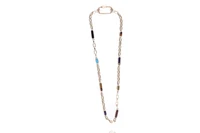 Collana con lapislazzuli, occhio di tigre, calcedoni e pietre - Asta Preziosi