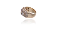 Anello con diamanti e pietra - Asta Preziosi