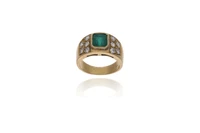 Anello con smeraldo e diamanti - Asta Preziosi