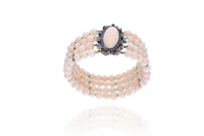 Bracciale con corallo, zaffiri e pietre - Asta Preziosi