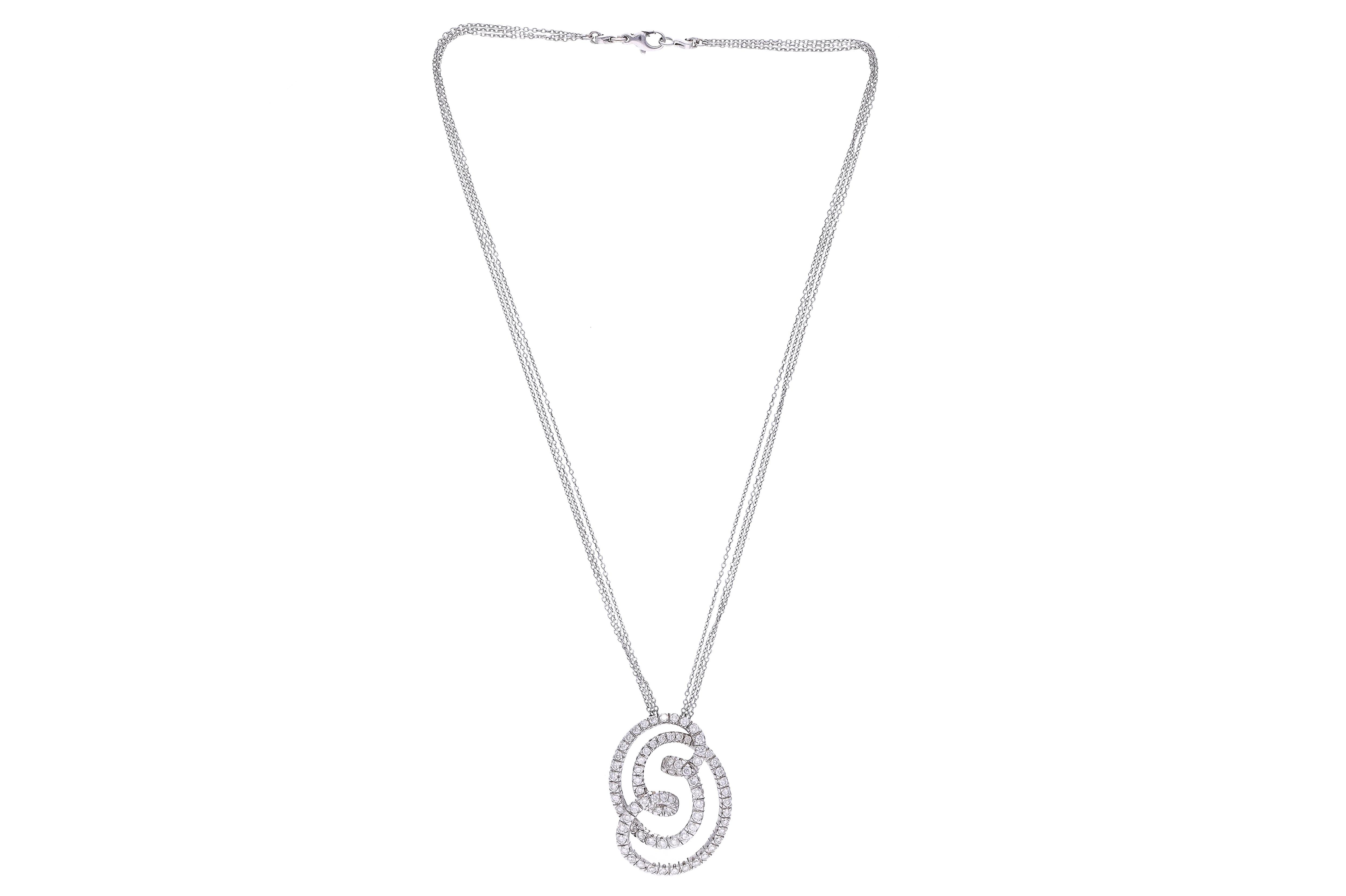 Collana con pendente con diamanti - Asta Preziosi