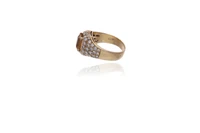 Anello con diamanti e quarzo giallo - Asta Preziosi