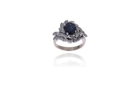 Anello con diamanti e zaffiro - Asta Preziosi