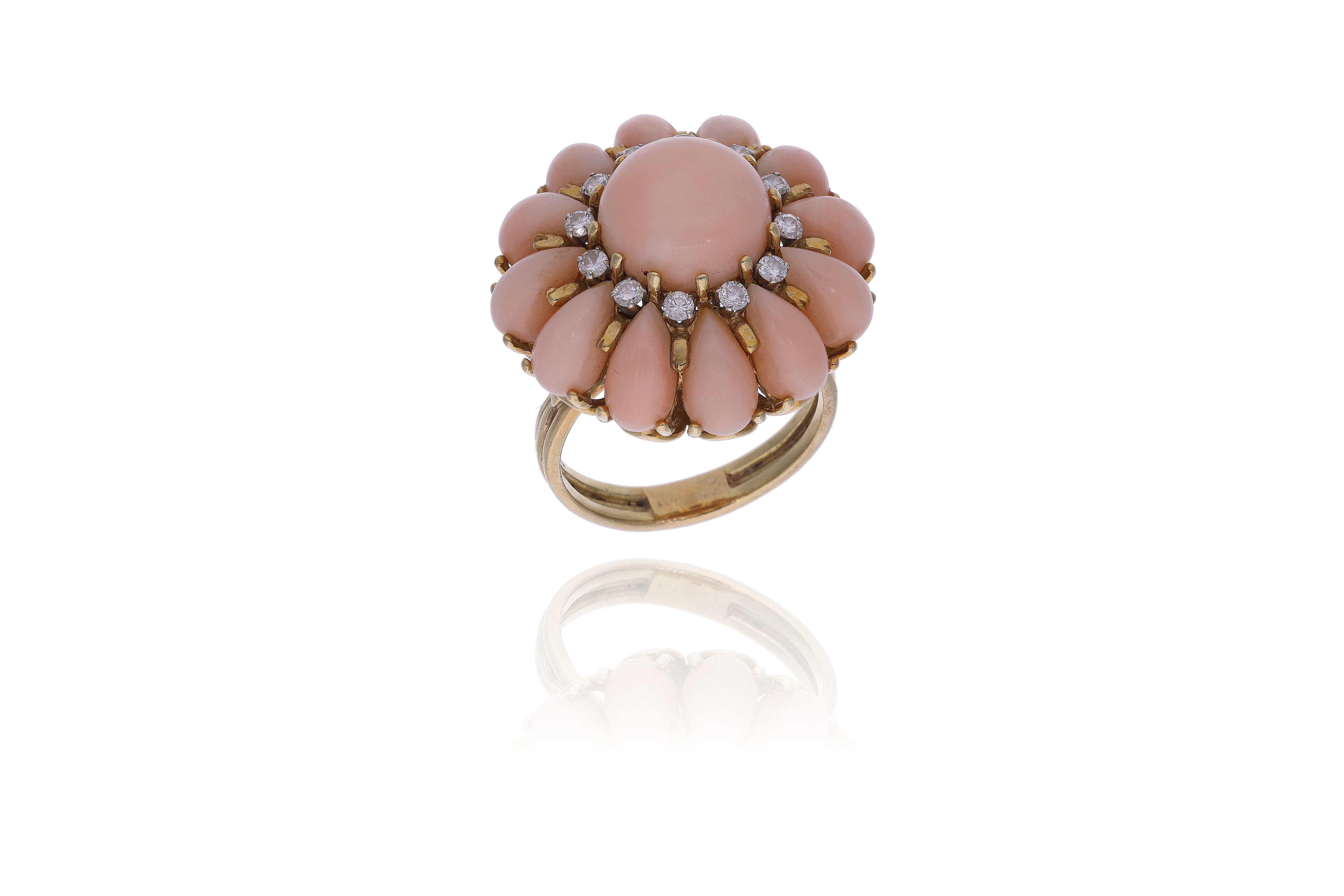 Anello con diamanti e coralli - Asta Preziosi