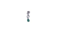 Orecchino con diamante e smeraldo - Asta Preziosi