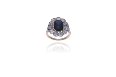 Anello con zaffiro e diamanti - Asta Preziosi