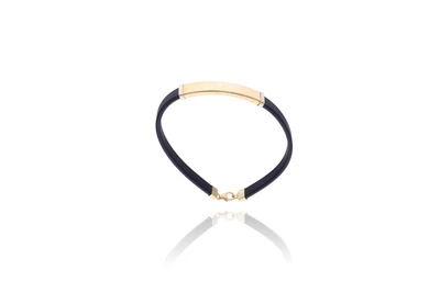 Bracciale in caucciu' e oro - Asta Preziosi
