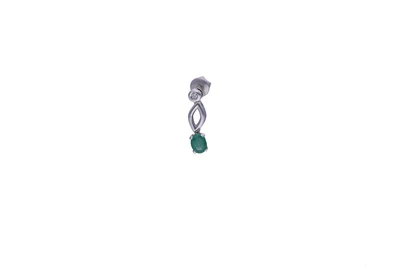 Orecchino con diamante e smeraldo - Asta Preziosi
