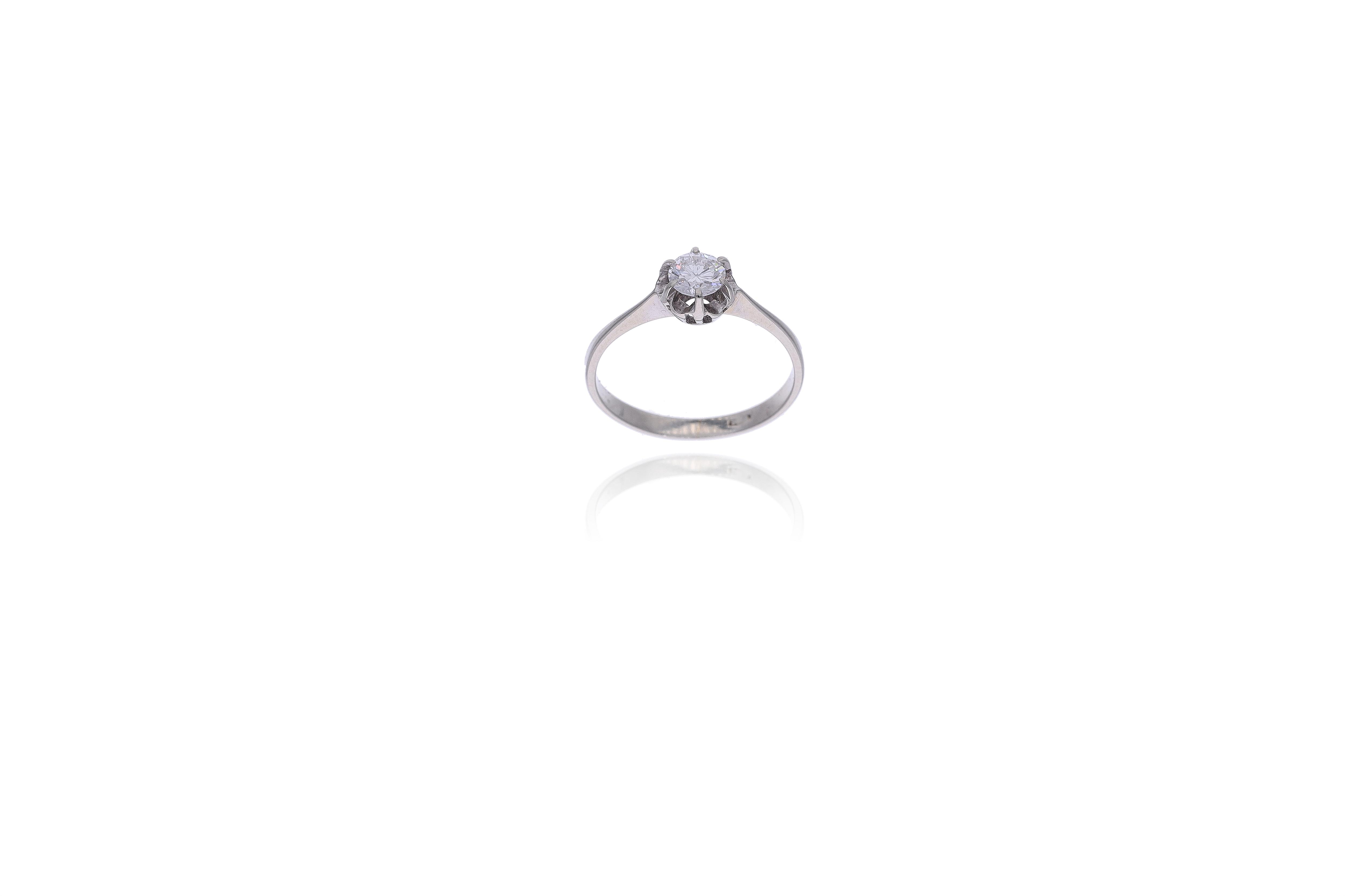 Anello con diamante - Asta Preziosi