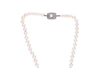 Collana di perle coltivate con diamanti - Asta Preziosi