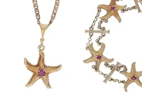 Bracciale e collana con ciondolo con rubini - Asta Preziosi Bracciale e collana con ciondolo con rubini - Asta Preziosi