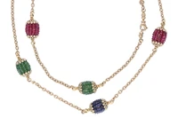 Collana con spinelli, granati, zaffiri e pietre - Asta Preziosi Collana con spinelli, granati, zaffiri e pietre - Asta Preziosi