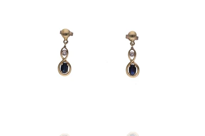 Orecchini con zaffiri e diamanti - Asta Preziosi Orecchini con zaffiri e diamanti - Asta Preziosi