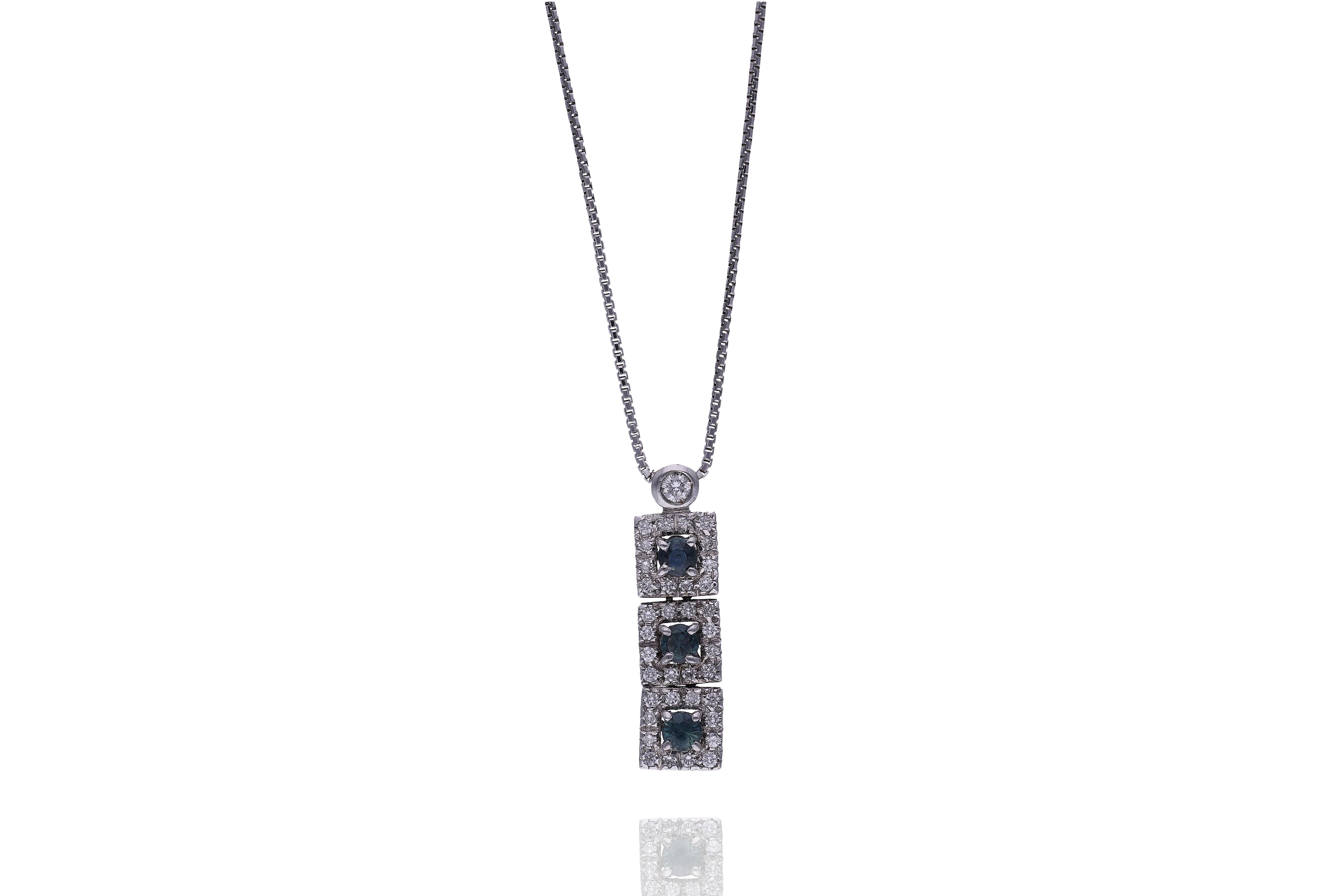 Collana con zaffiri e diamanti - Asta Preziosi