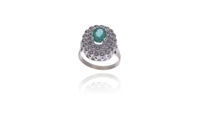 Anello con smeraldo e diamanti - Asta Preziosi Online Anello con smeraldo e diamanti - Asta Preziosi Online