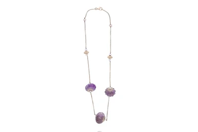Collana con ametiste e perle coltivate - Asta Preziosi Online Collana con ametiste e perle coltivate - Asta Preziosi Online