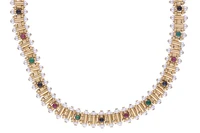 Collana con perle coltivate, corindoni e pietre - Asta Preziosi Online Collana con perle coltivate, corindoni e pietre - Asta Preziosi Online