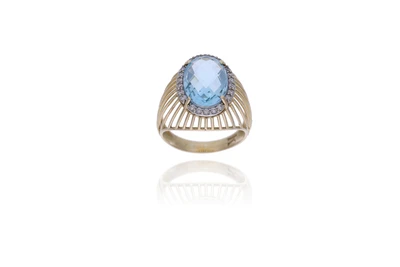 Anello con topazio e pietre - Asta Preziosi Online