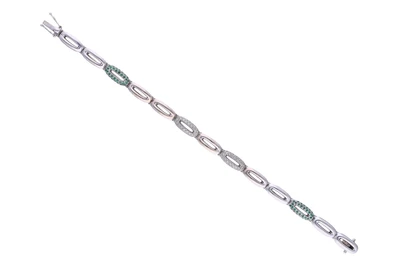 Bracciale con diamanti e smeraldi - Asta Preziosi Online Bracciale con diamanti e smeraldi - Asta Preziosi Online