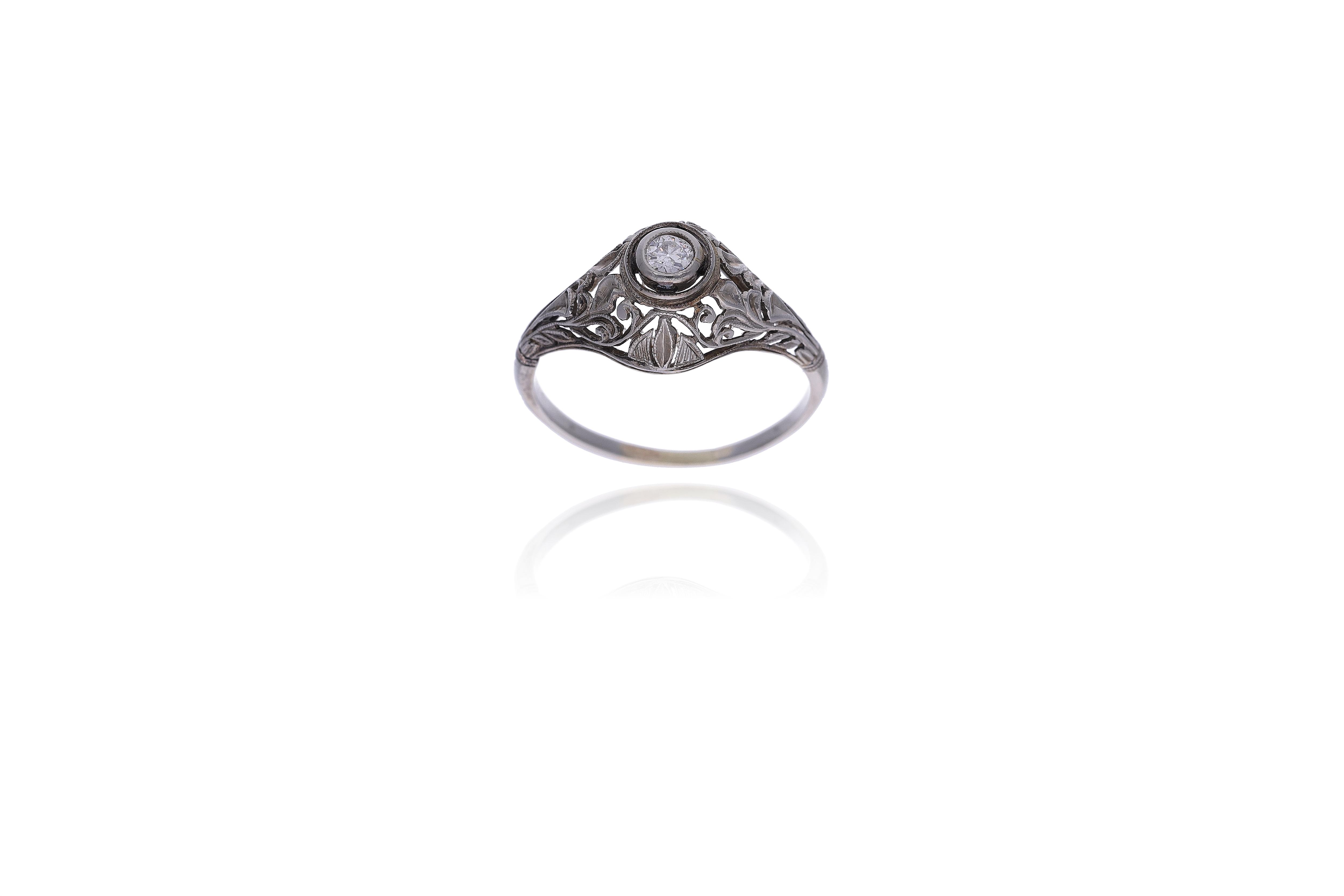 Anello con diamante - Asta Preziosi Online