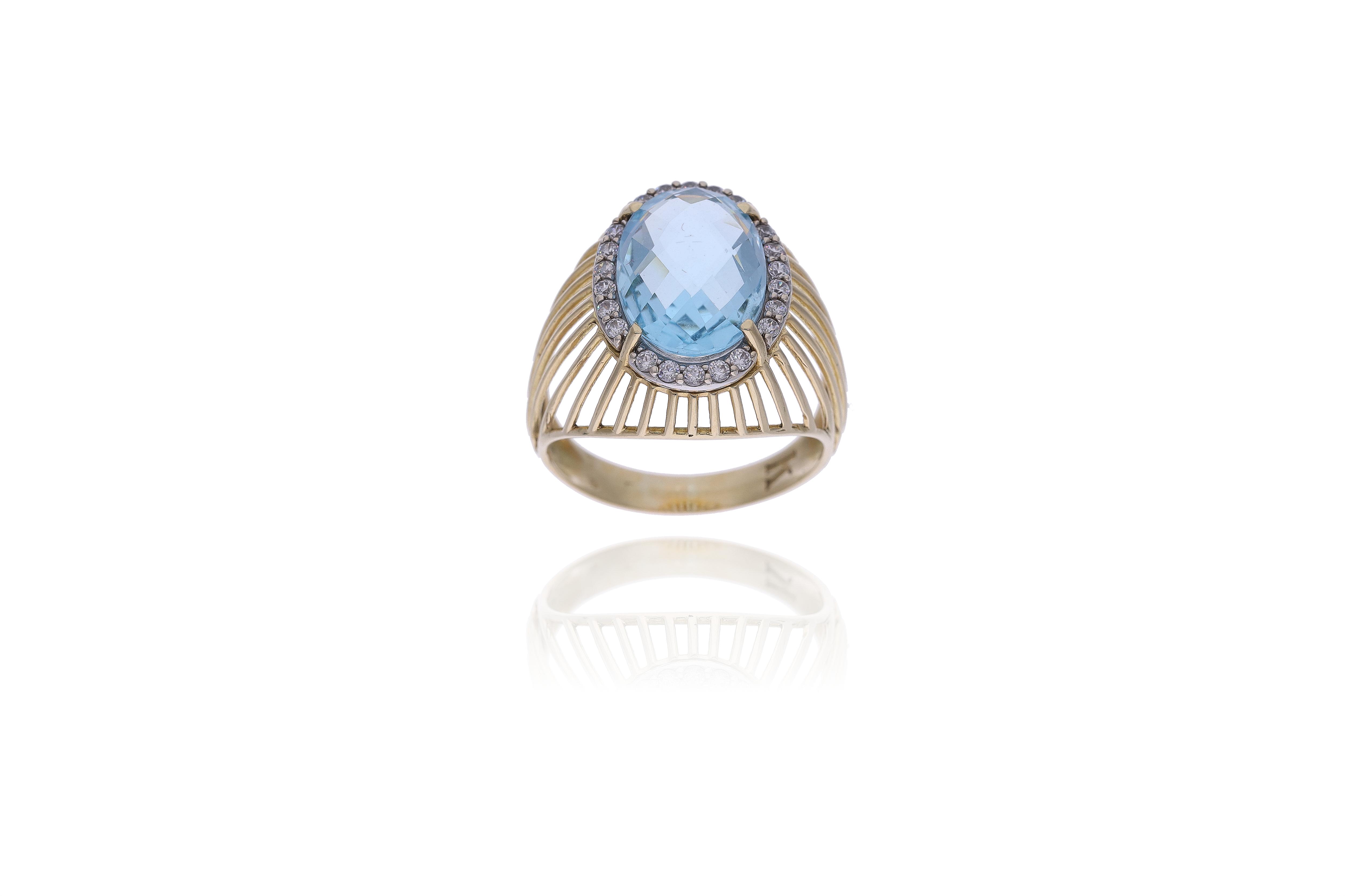 Anello con topazio e pietre - Asta Preziosi Online