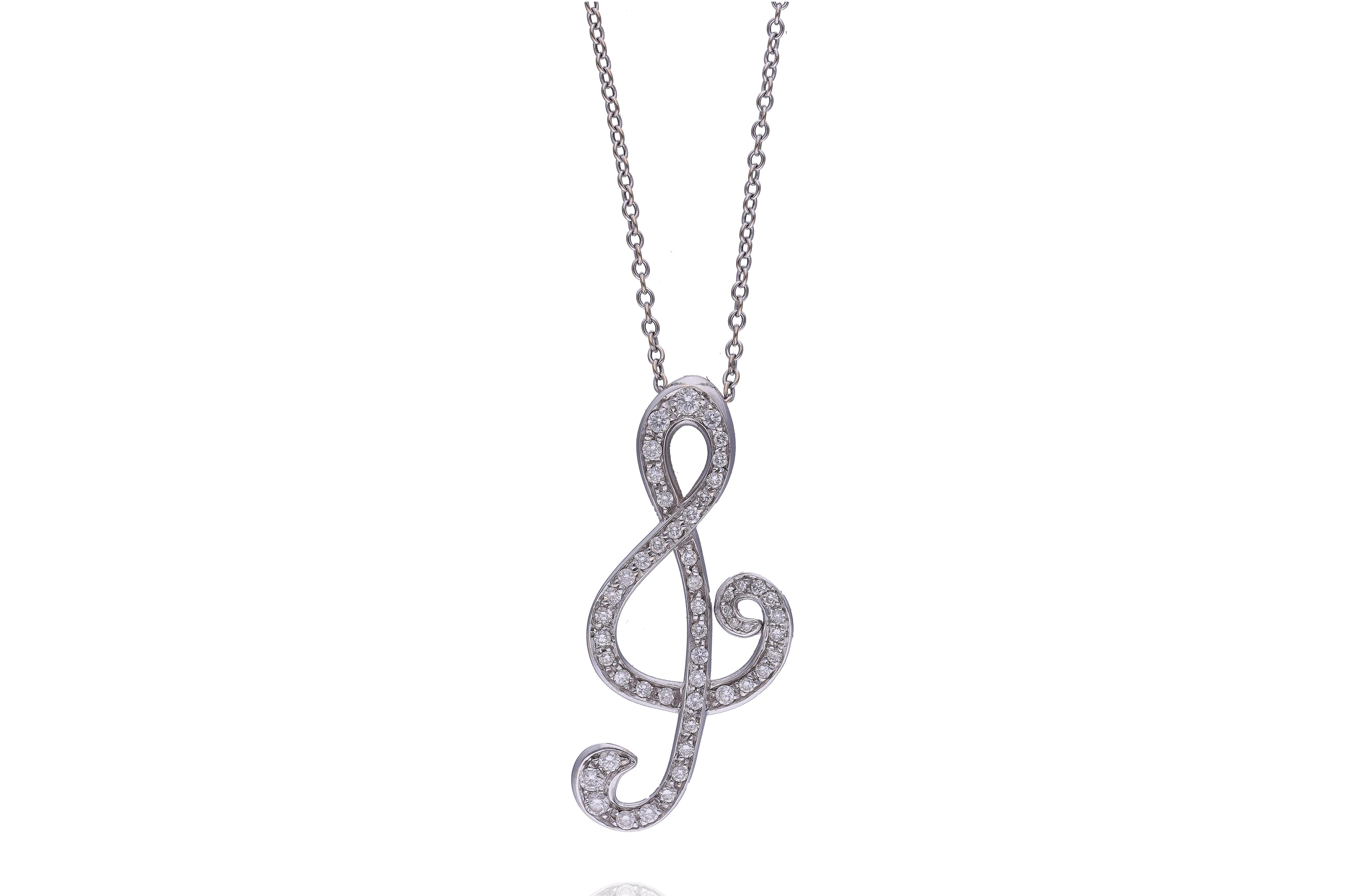 Collana con ciondolo con diamanti - Asta Preziosi Online