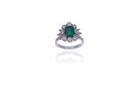 Anello con diamanti e pietra - Asta Preziosi Online Anello con diamanti e pietra - Asta Preziosi Online