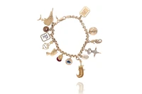 Bracciale con pendenti con pietre e diamanti - Asta Preziosi Online Bracciale con pendenti con pietre e diamanti - Asta Preziosi Online