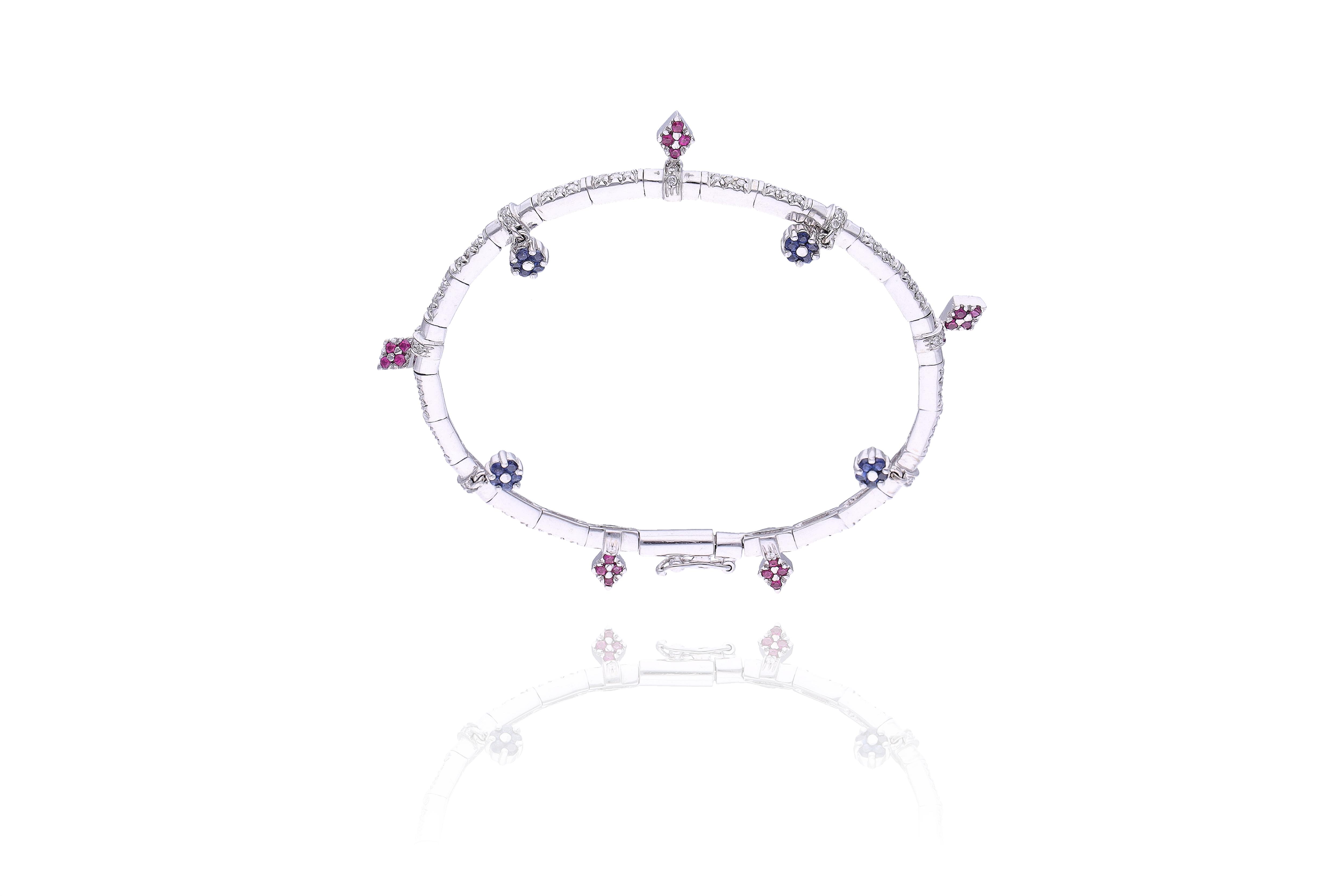 Bracciale con diamanti, rubini e pietre - Asta Preziosi Online