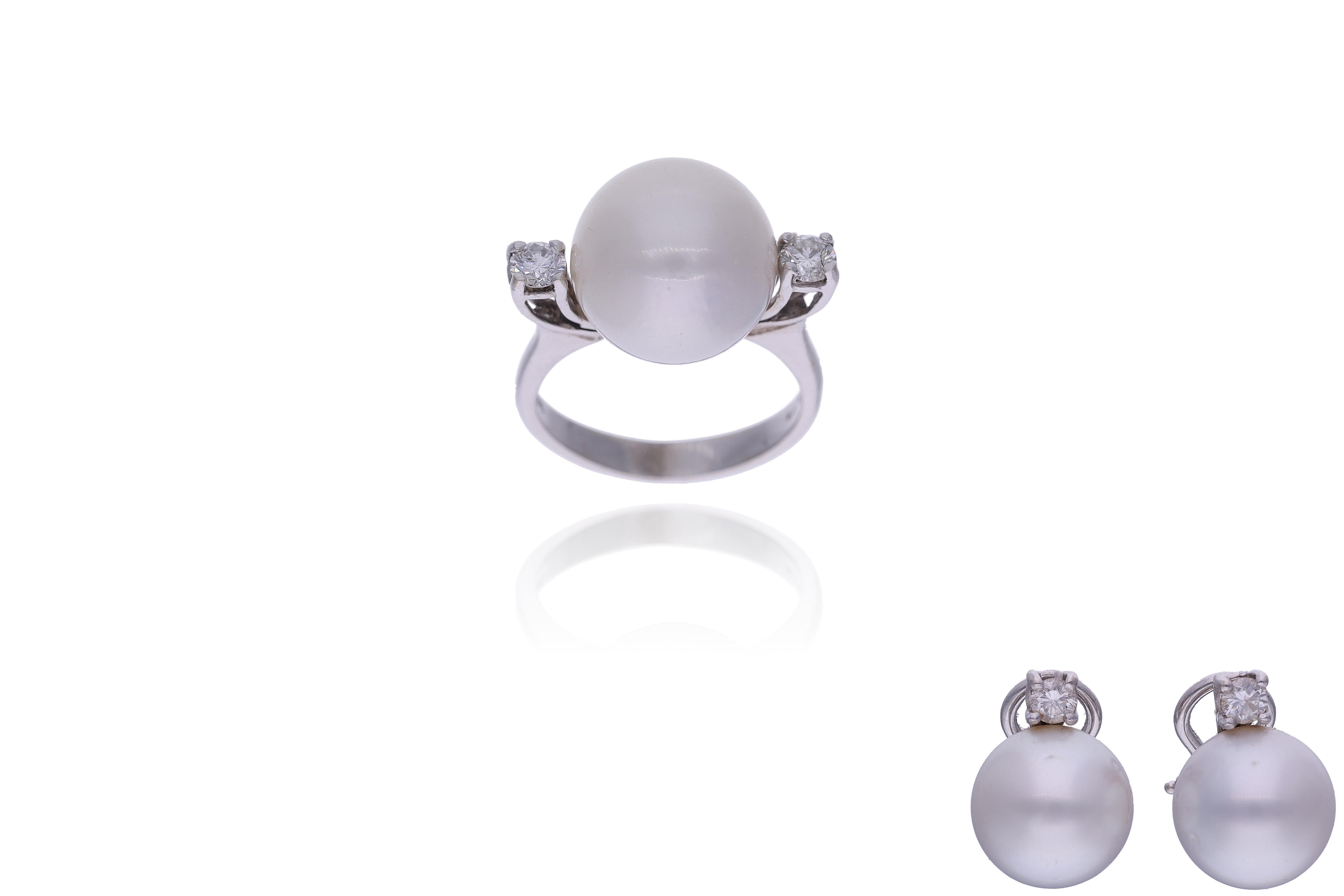 Parure con perle Mari del Sud e diamanti - Asta Preziosi Online