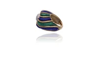 Anello con diamanti e smalti - Asta Preziosi Online Anello con diamanti e smalti - Asta Preziosi Online