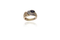Anello con diamanti e zaffiro - Asta Preziosi Online Anello con diamanti e zaffiro - Asta Preziosi Online