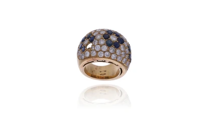 Anello con zaffiri e diamanti - Asta Preziosi Online Anello con zaffiri e diamanti - Asta Preziosi Online