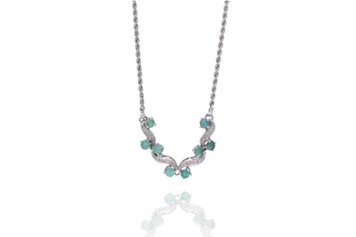 Collana con diamanti, smeraldi e pietre - Asta Preziosi Online Collana con diamanti, smeraldi e pietre - Asta Preziosi Online