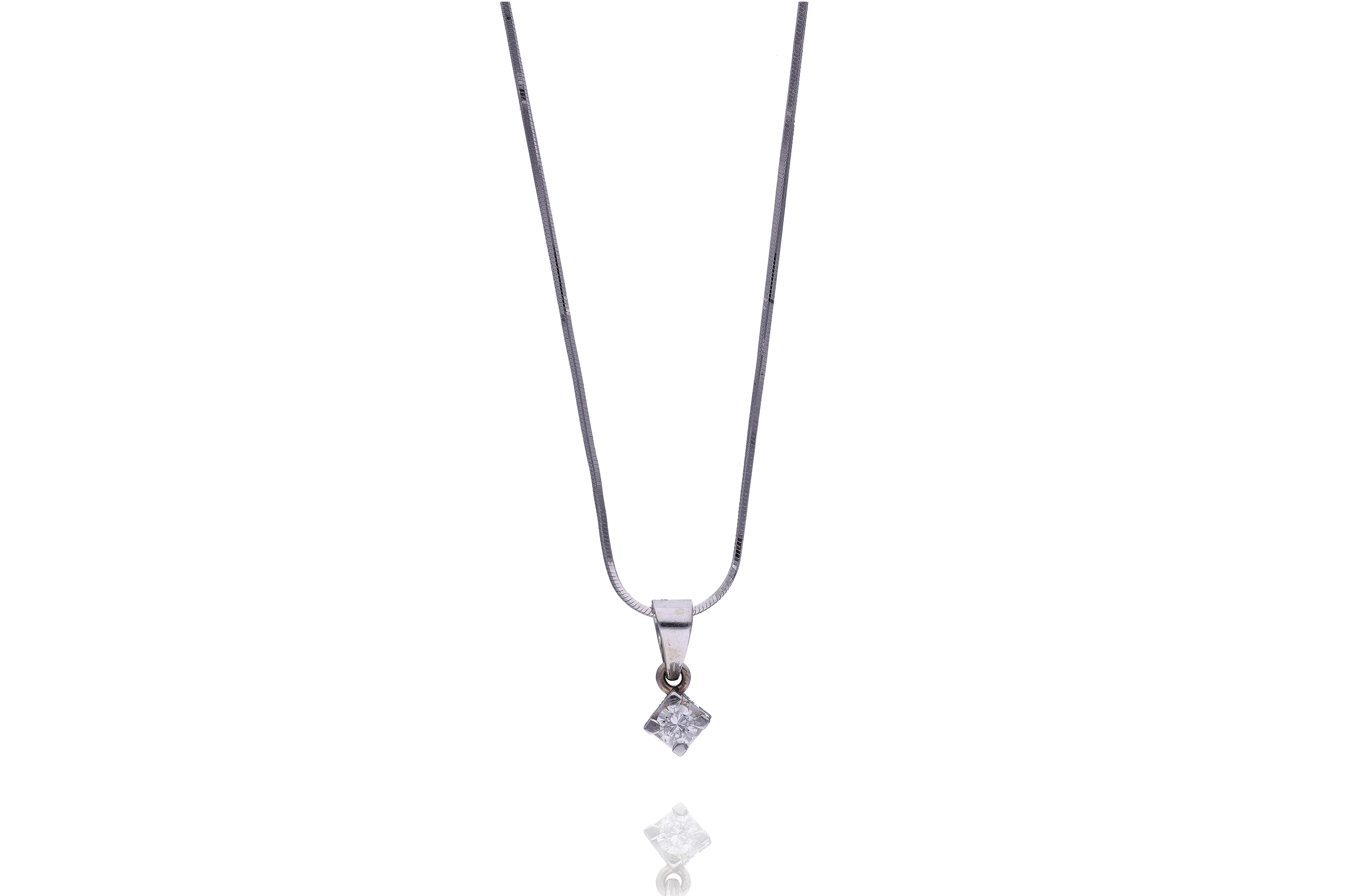 Collana con ciondolo con diamante - Asta Preziosi Online
