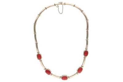 De' Nobili, collana con coralli e diamanti - Asta Preziosi Online De' Nobili, collana con coralli e diamanti - Asta Preziosi Online