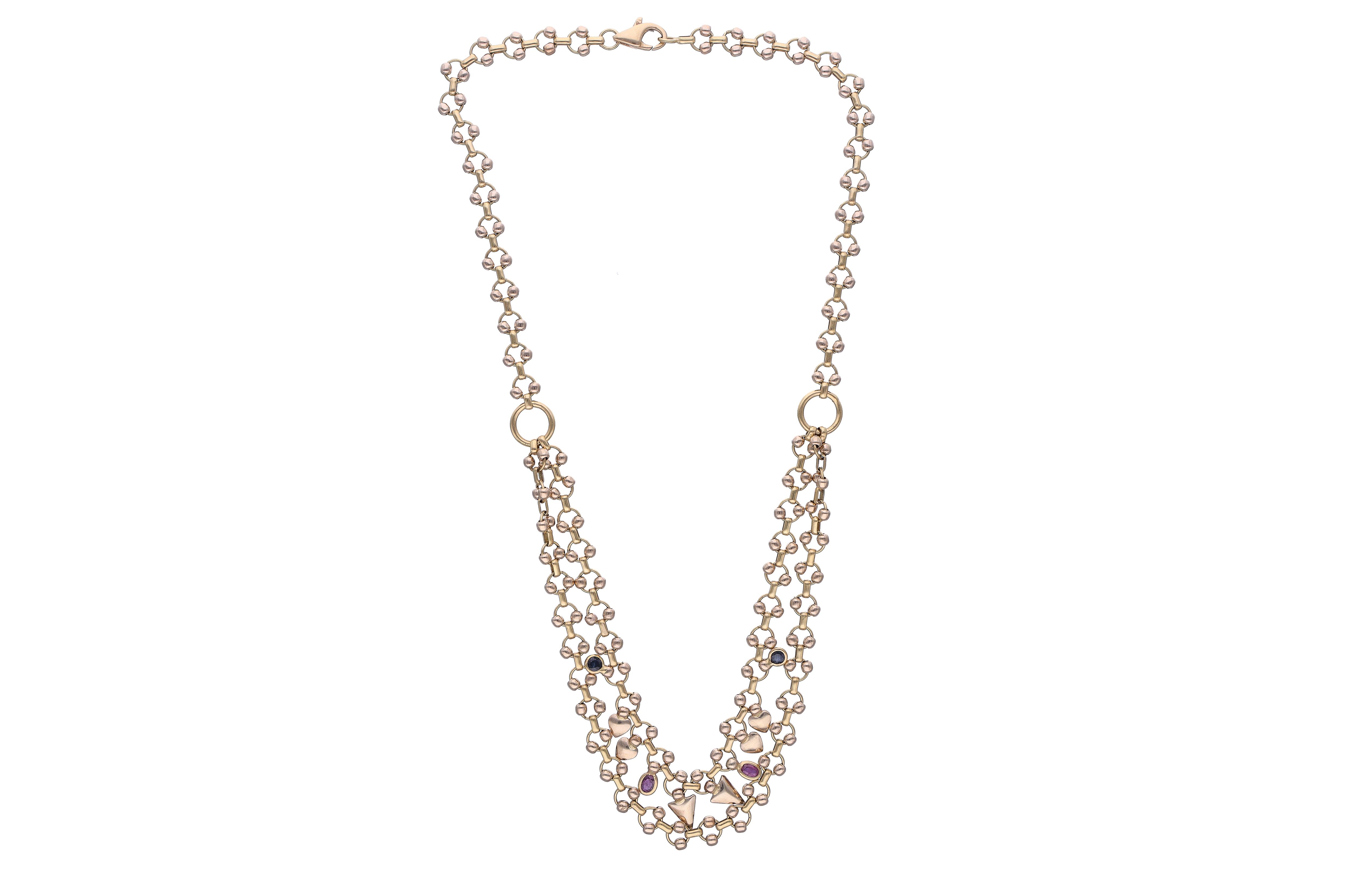 Collana con zaffiri e rubini - Asta Preziosi Online