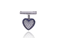 Spilla con pendente con diamanti e zaffiri - Asta Preziosi Online Spilla con pendente con diamanti e zaffiri - Asta Preziosi Online