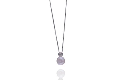 Collana con diamante e perla coltivata - Asta Preziosi Online Collana con diamante e perla coltivata - Asta Preziosi Online