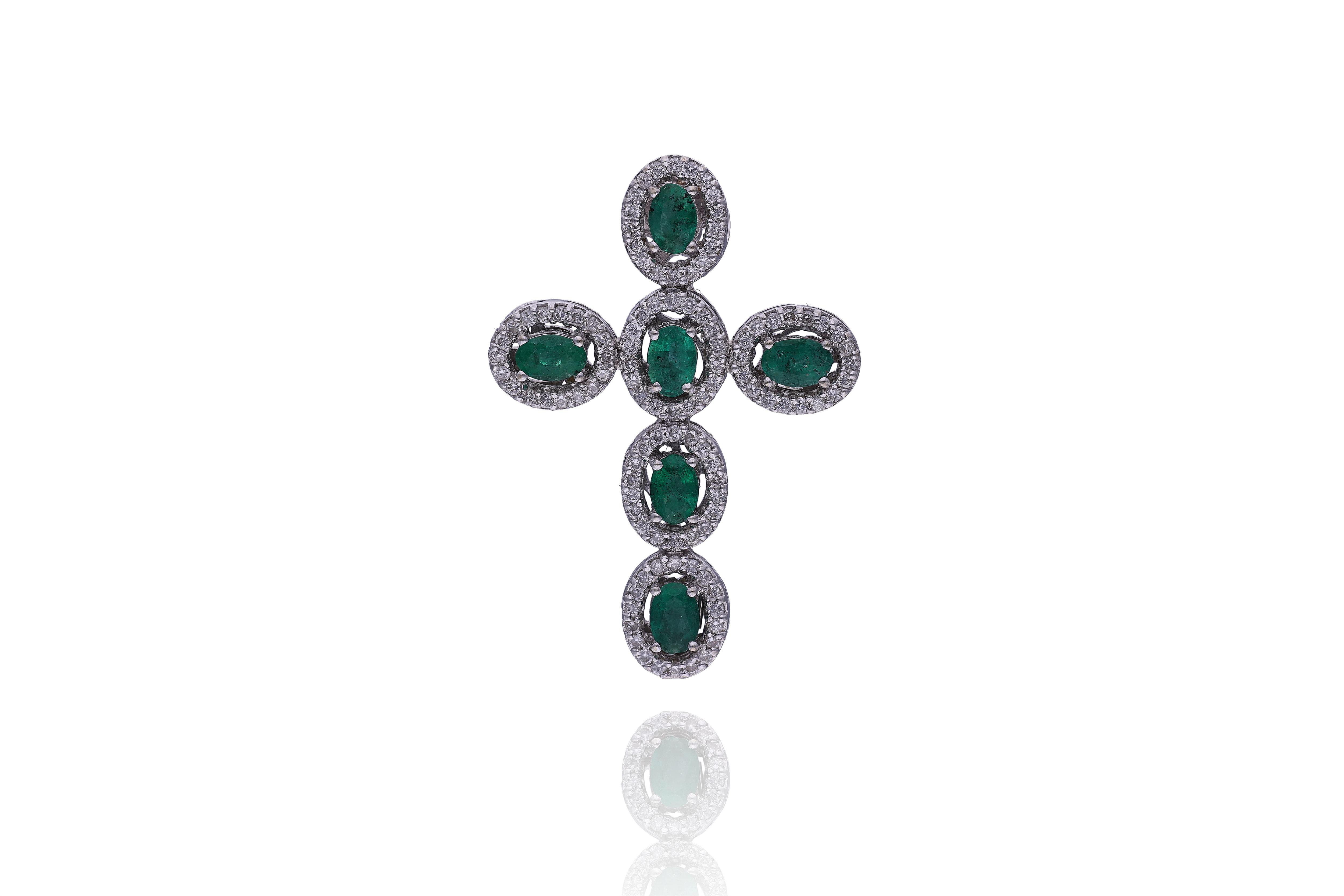 Ciondolo con diamanti e smeraldi - Asta Preziosi Online