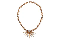 Collana con centrale scomponibile in spilla con quarzi e diamanti - Asta Preziosi Online