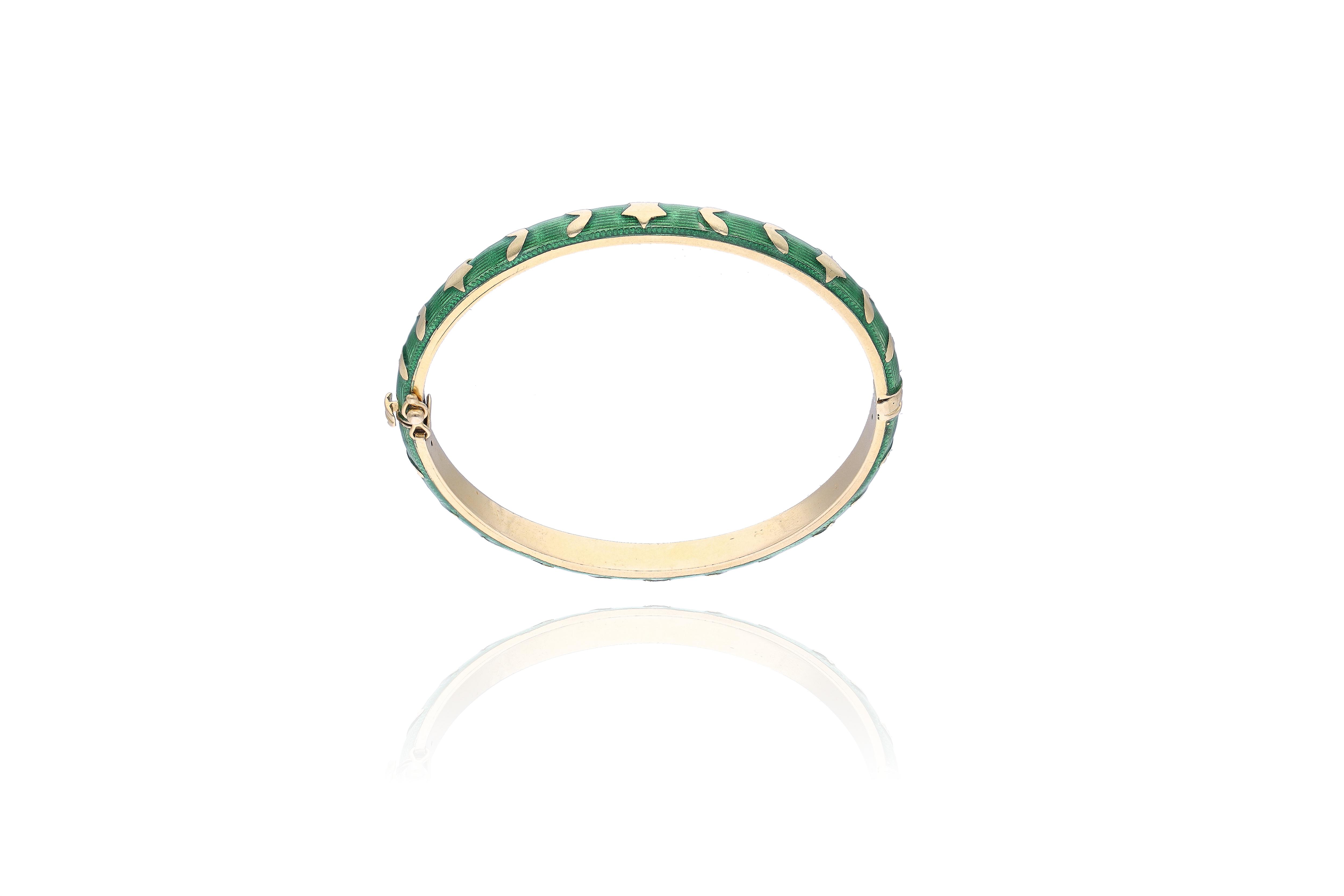 Bracciale in oro giallo e smalti - Asta Preziosi Online