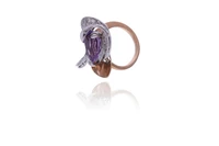 Anello con ametista e diamanti - Asta Preziosi Online