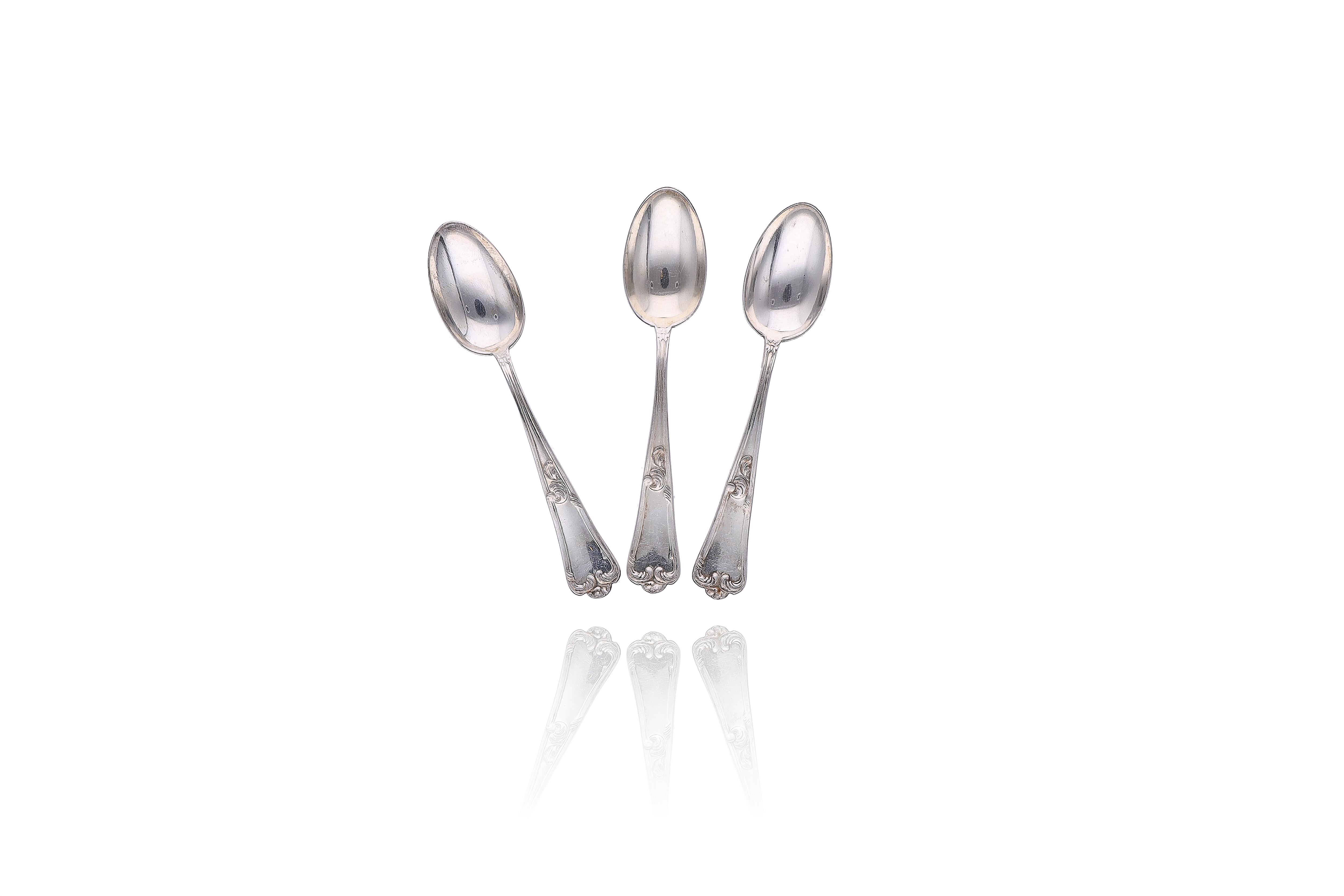 12 cucchiaini da caffè in argento - Asta Preziosi Online