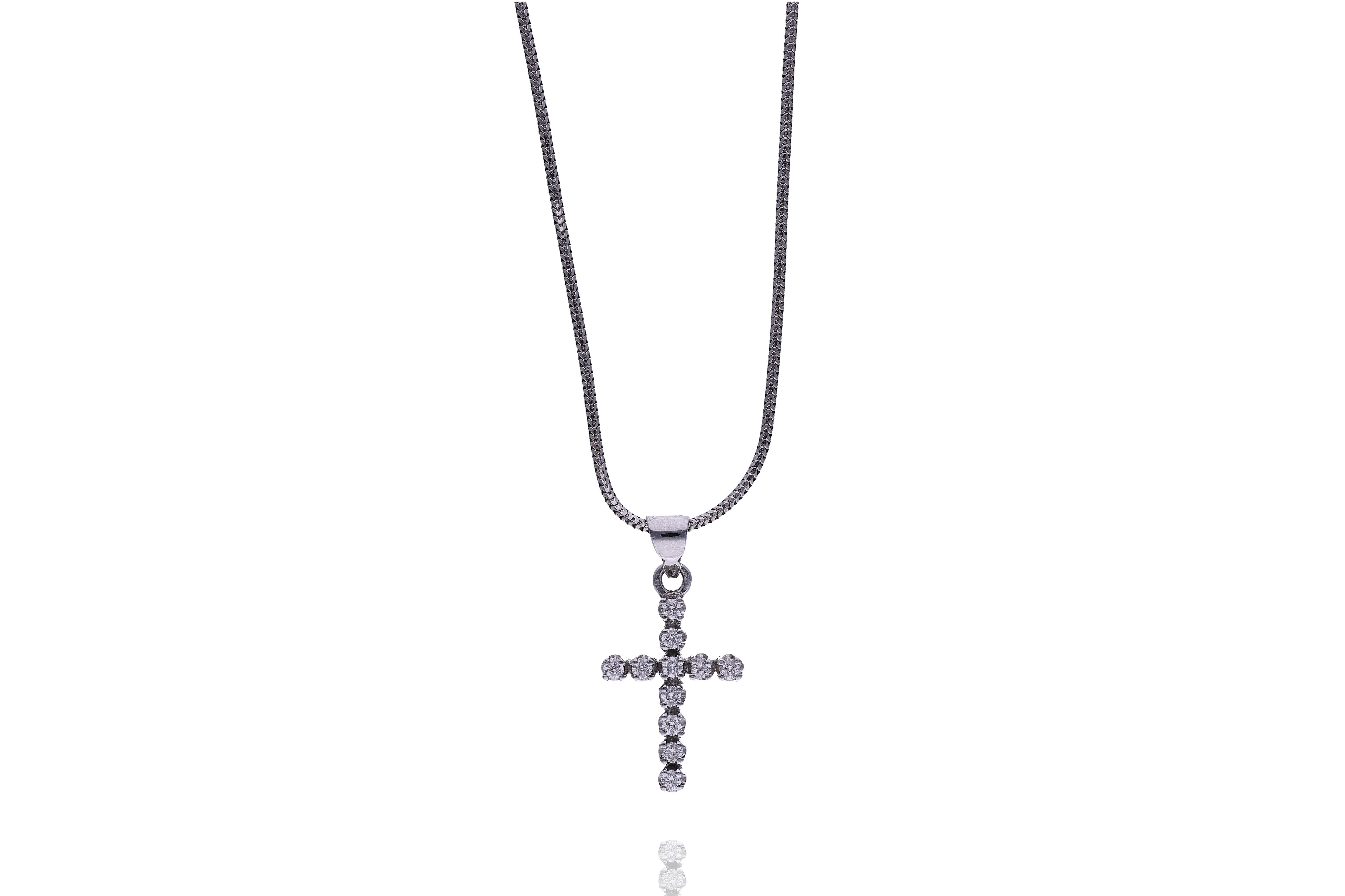 Collana, ciondolo con diamanti - Asta Preziosi Online