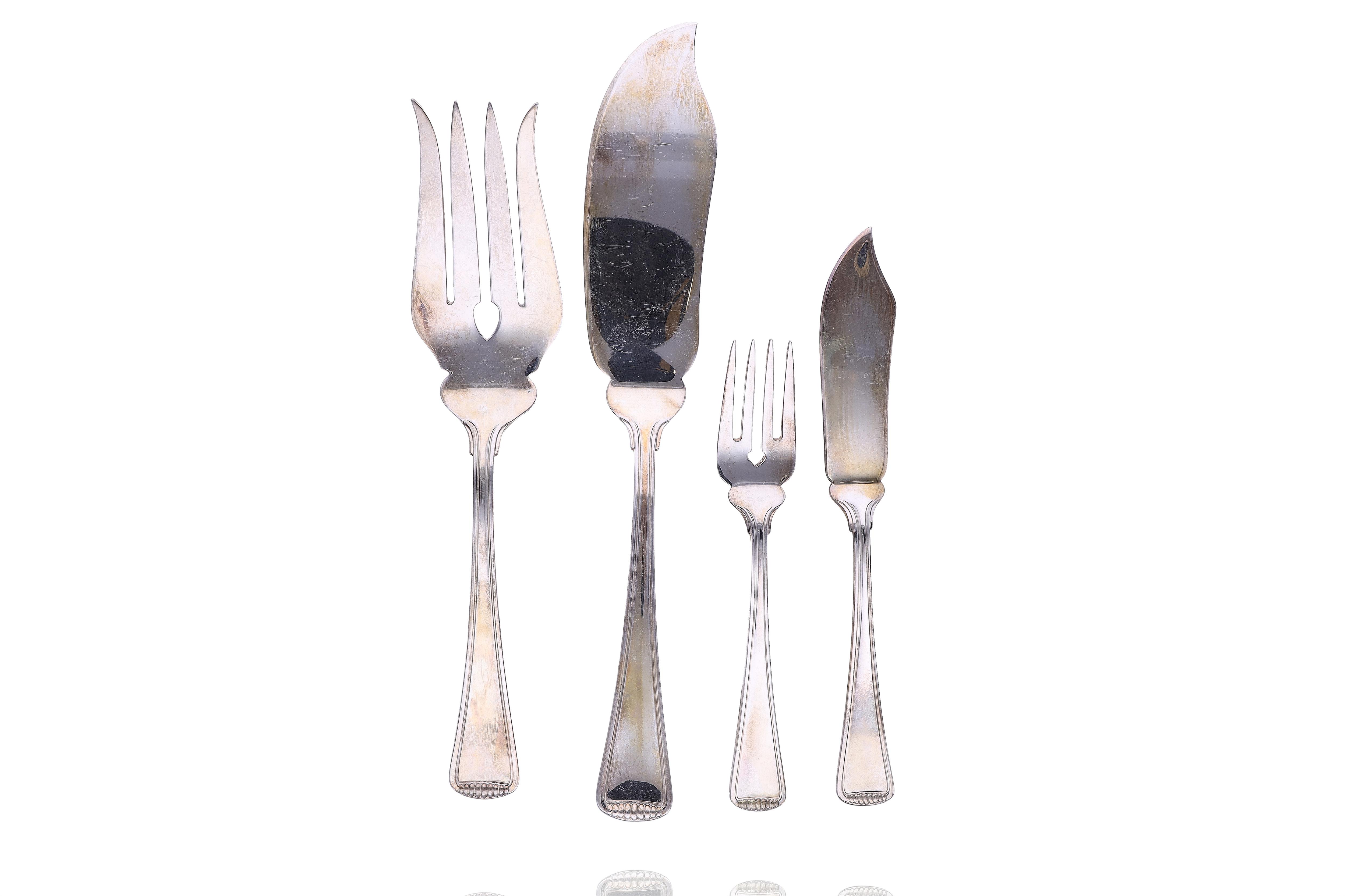 Servizio di posate da pesce in argento - Asta Preziosi Online