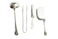 Mestolo, pinza e raccogli briciole in argento - Asta Preziosi Online