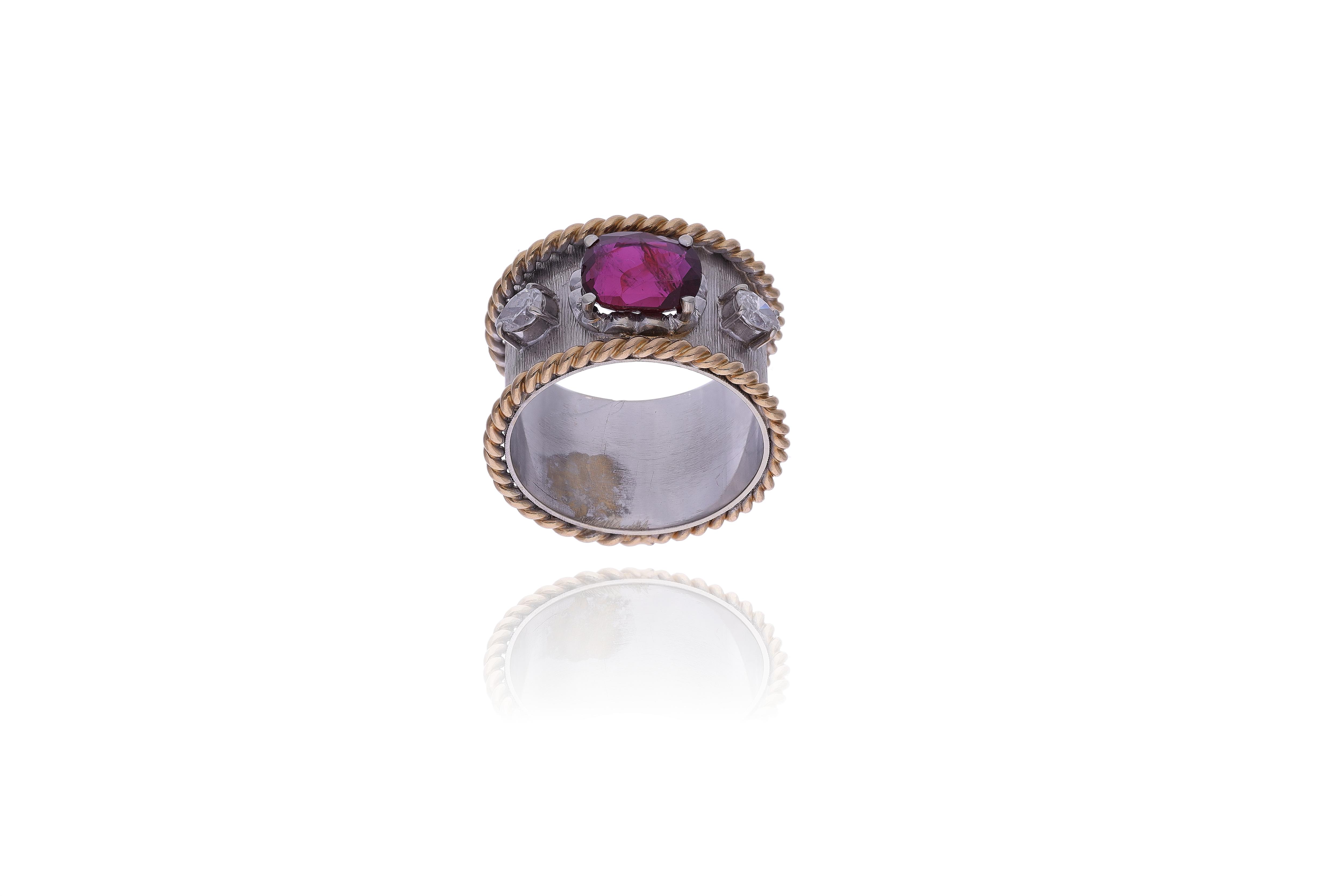 Anello con rubino e diamanti - Asta Preziosi Online